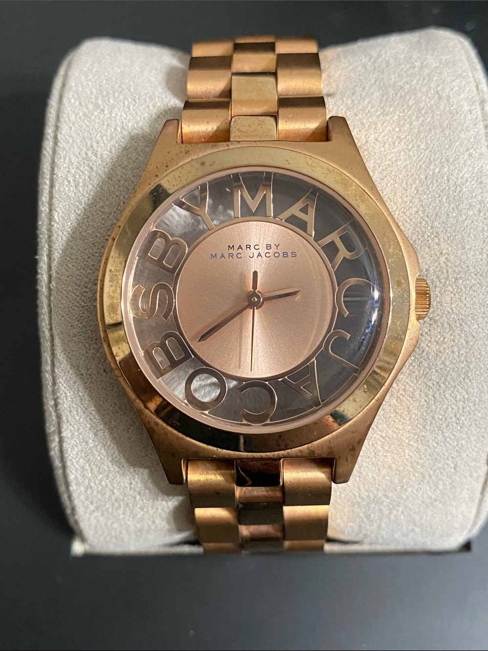 Marc by Marc Jacobs Rose Gold Tone Logo Dial Bracelet Watch